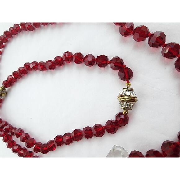HEIDI DAUS DISNEY "Full Of Possibilities"RUBY Red Necklace Bracelet Set Crystal - Picture 8 of 12